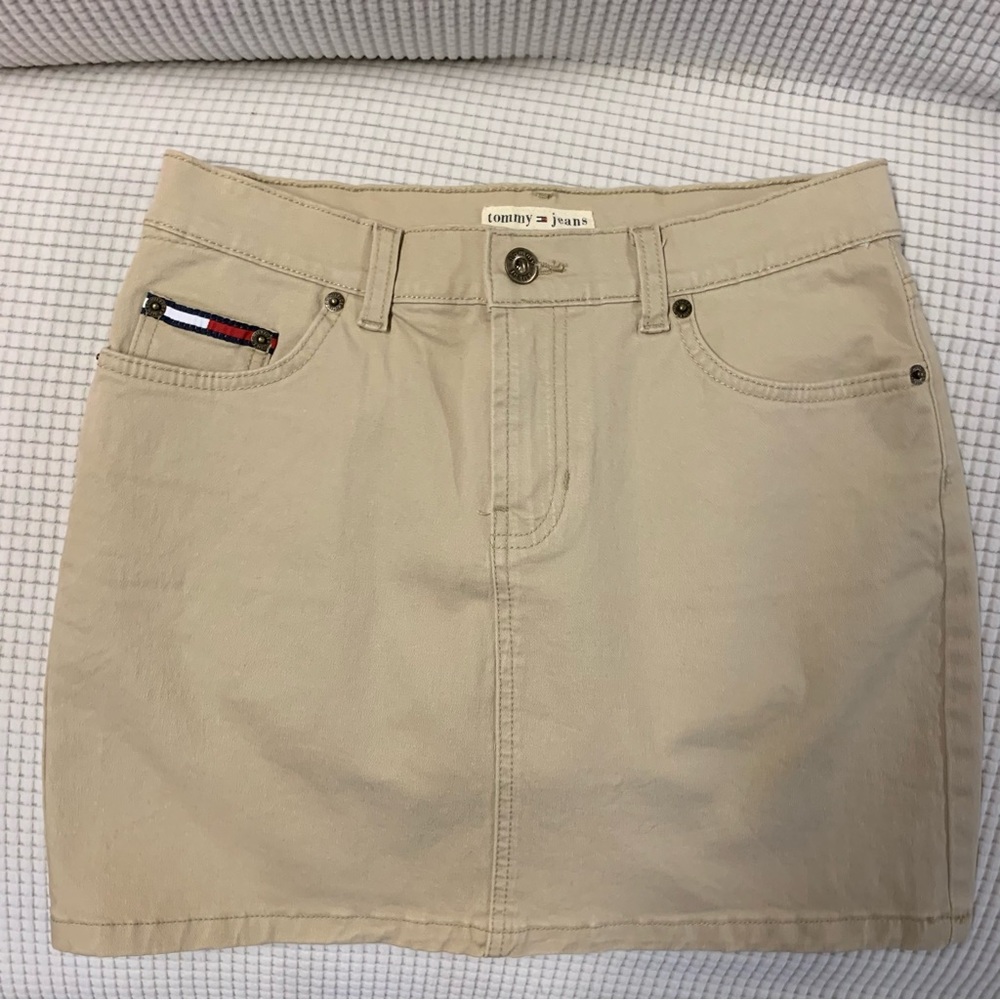 vintage tommy hilfiger khaki skirt size 5